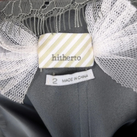 Moving Sale! 💘  Anthropologie BHLDN Hitherto Fleur Lace Gray Sleeveless Dress 2 - Picture 7 of 9